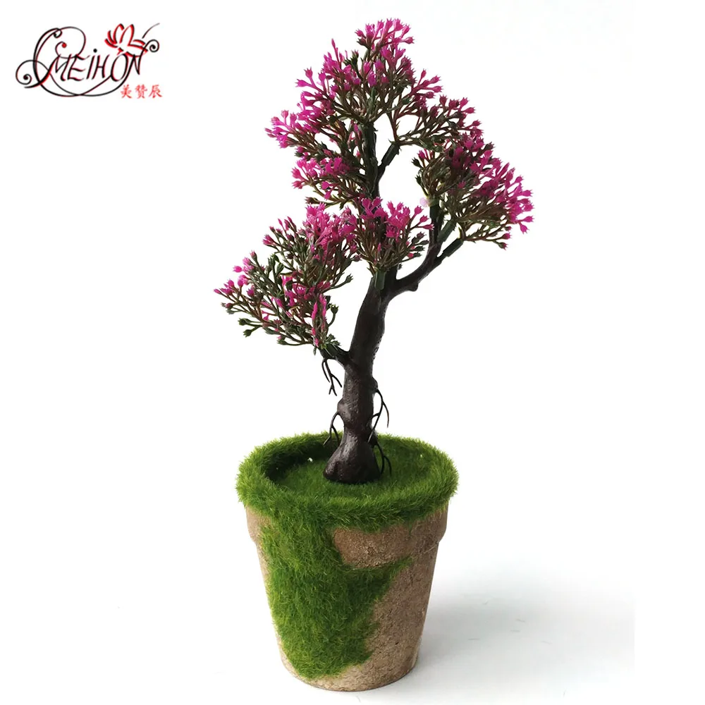 Искусственное растение бонсай сосны Свадебные цветы Пластиковые для украшения