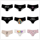 Женские трусы из полиэстера, с принтом, средней посадки