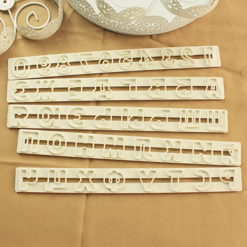 Christmas Russian Alphabet Number Cookie Pastry Cutters letters Biscuit Fondant Decorating Tools |