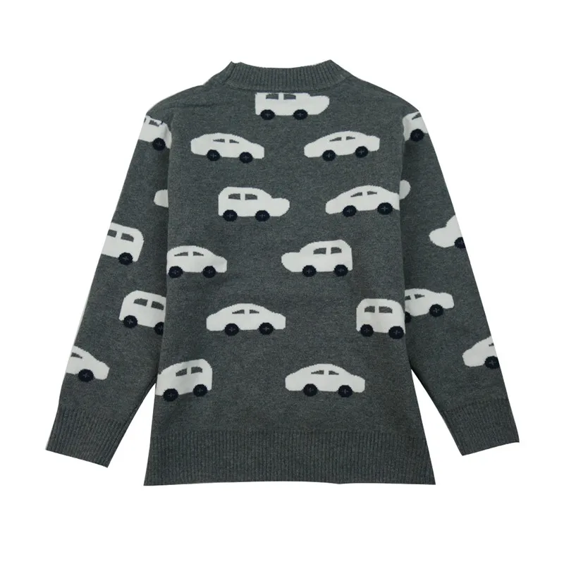 Brand Kids Sweater Boys Sweaters Fall 2019 Car Printing Pullover Knit Winter Thick Children Clothing Knitted | Мать и ребенок