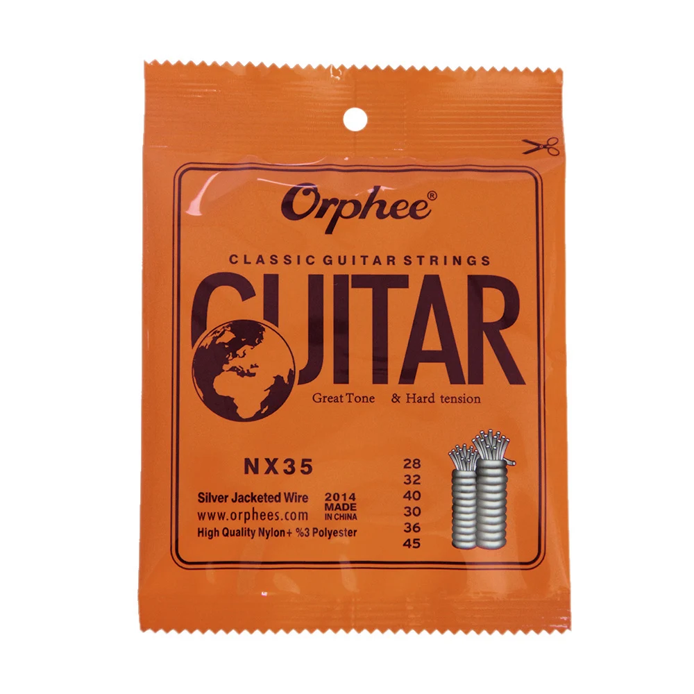 Orphee NX35 нейлоновые струны для классической гитары 6 шт. полный комплект замена