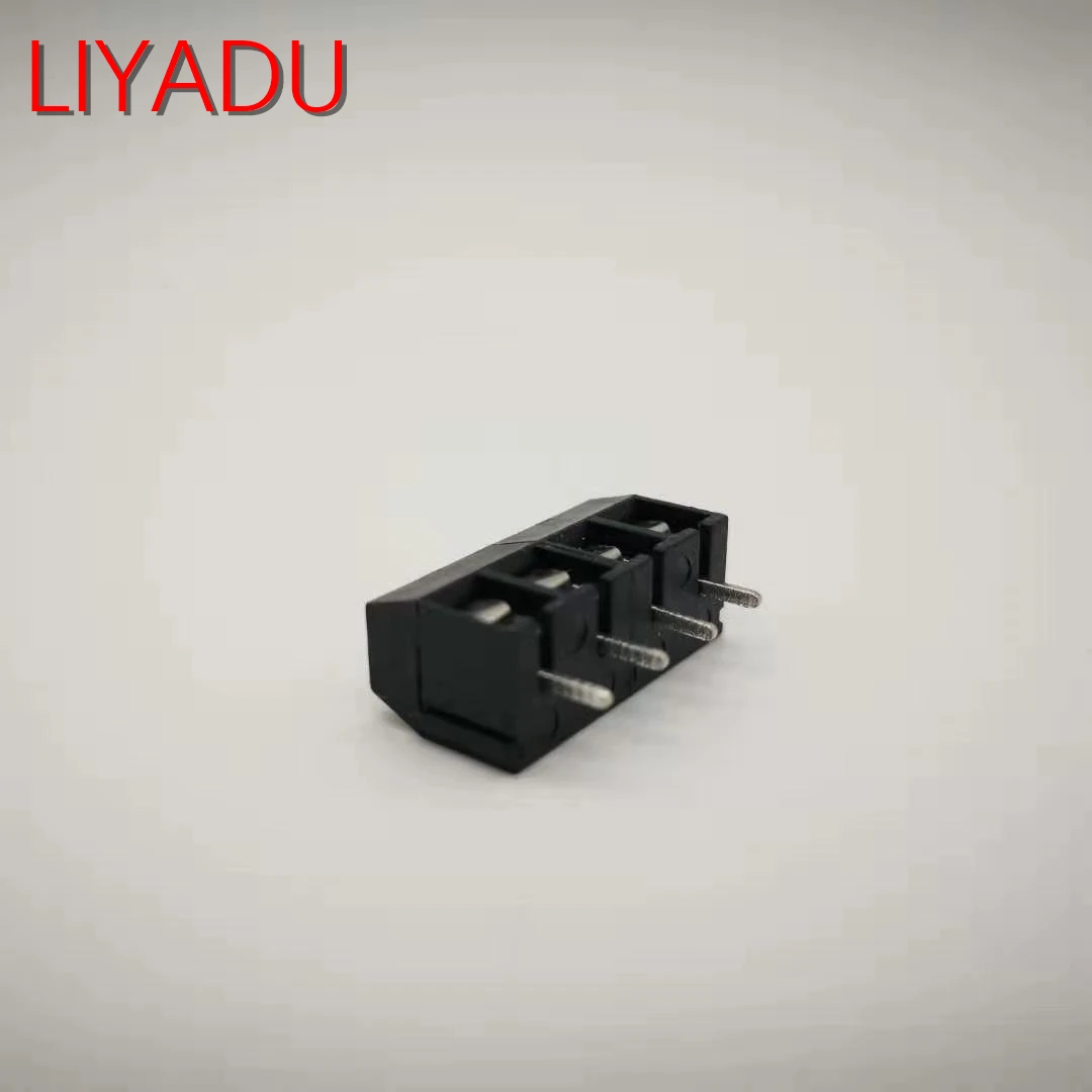 Черный 10 шт./лот KF301-4P Сращивание, винт типа PCB расстояние 5,0 соединительные клеммы, терминал синий/зеленый KF301 - Цвет: Черный