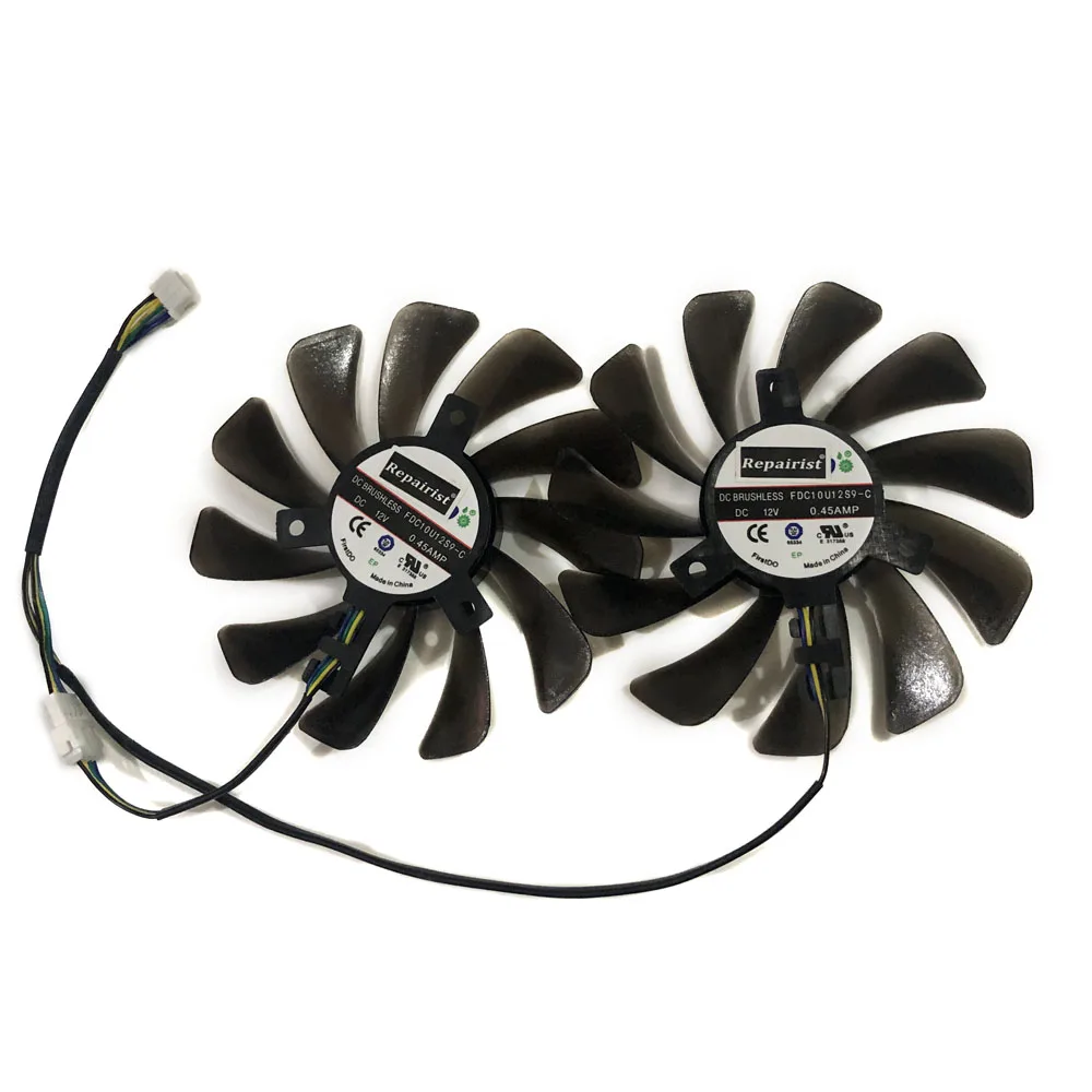 2 шт./компл. 95 мм альтернатива FDC10U12S9-C RX590 GPU вентилятор для охлаждения видеокарты