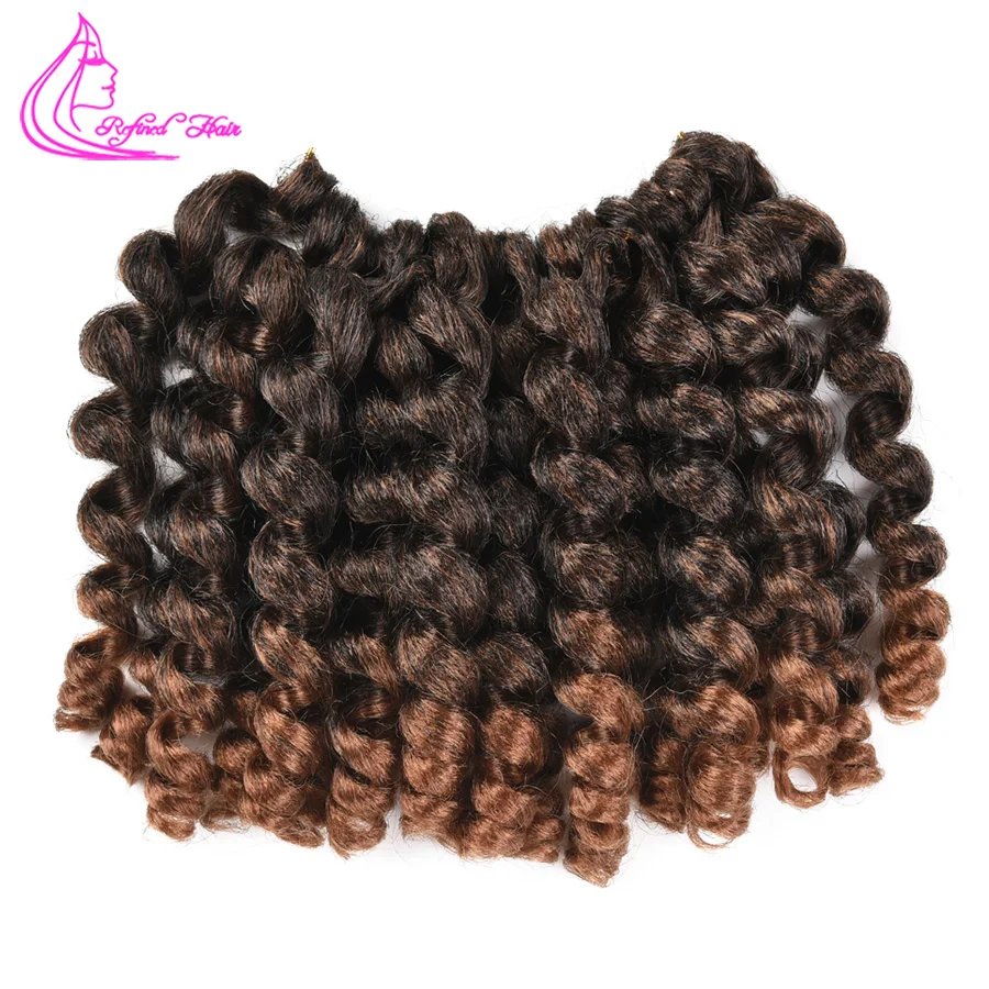 Рафинированный 8 '✠ прядей jumpy Wand Curl ямайский отскок крючком оплетка для