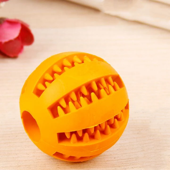 Оранжевый Pet Sof Pet игрушки для собак игрушка забавный интерактивный эластичный шарик жевательная игрушка для собаки зуб чистый шар еды Экстра-жесткий резиновый мяч - Цвет: Оранжевый