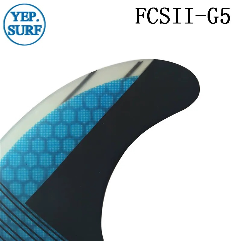 FCS II G5 плавники для серфинга, fcsii синие фибреггласовые соты из углеродного волокна FCS 2 SUP доска хорошее качество FCS2 плавники