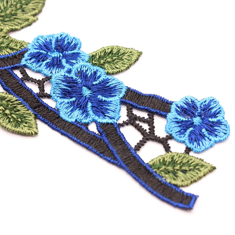 7 цветов Красивая Венецианская кружевная ткань аппликация для платья мотив