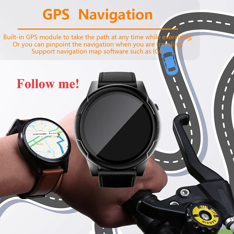 Смарт часы 3 гб + 32 пульсометр GPS трекер спортивный IP67 водонепроницаемые смарт