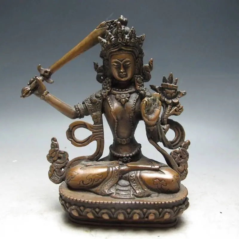 Китайские бронзовые ручной резьбой статуя будды |