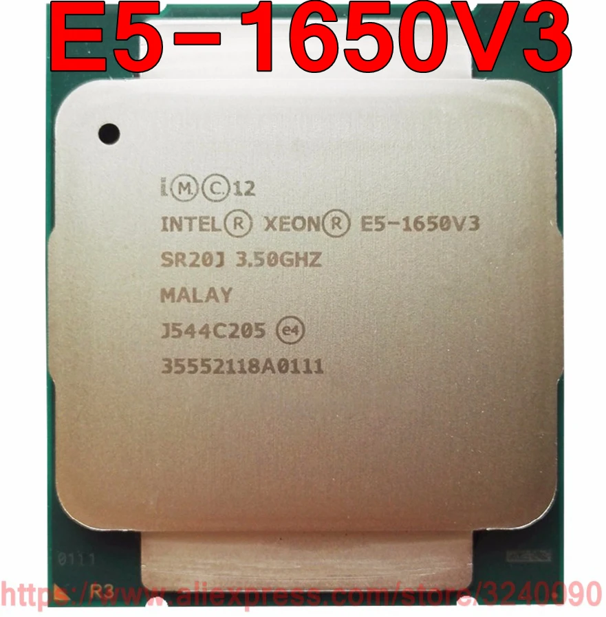 Intel Xeon CPU E5-1650V3 SR20J 3.50GHz 6 แกน 15M LGA2011-3 E5-1650 V3 รุ่นอย่างเป็นทางการโปรเซสเซอร์ E5 1650V3 จัดส่งฟรี E5 1650 V3
