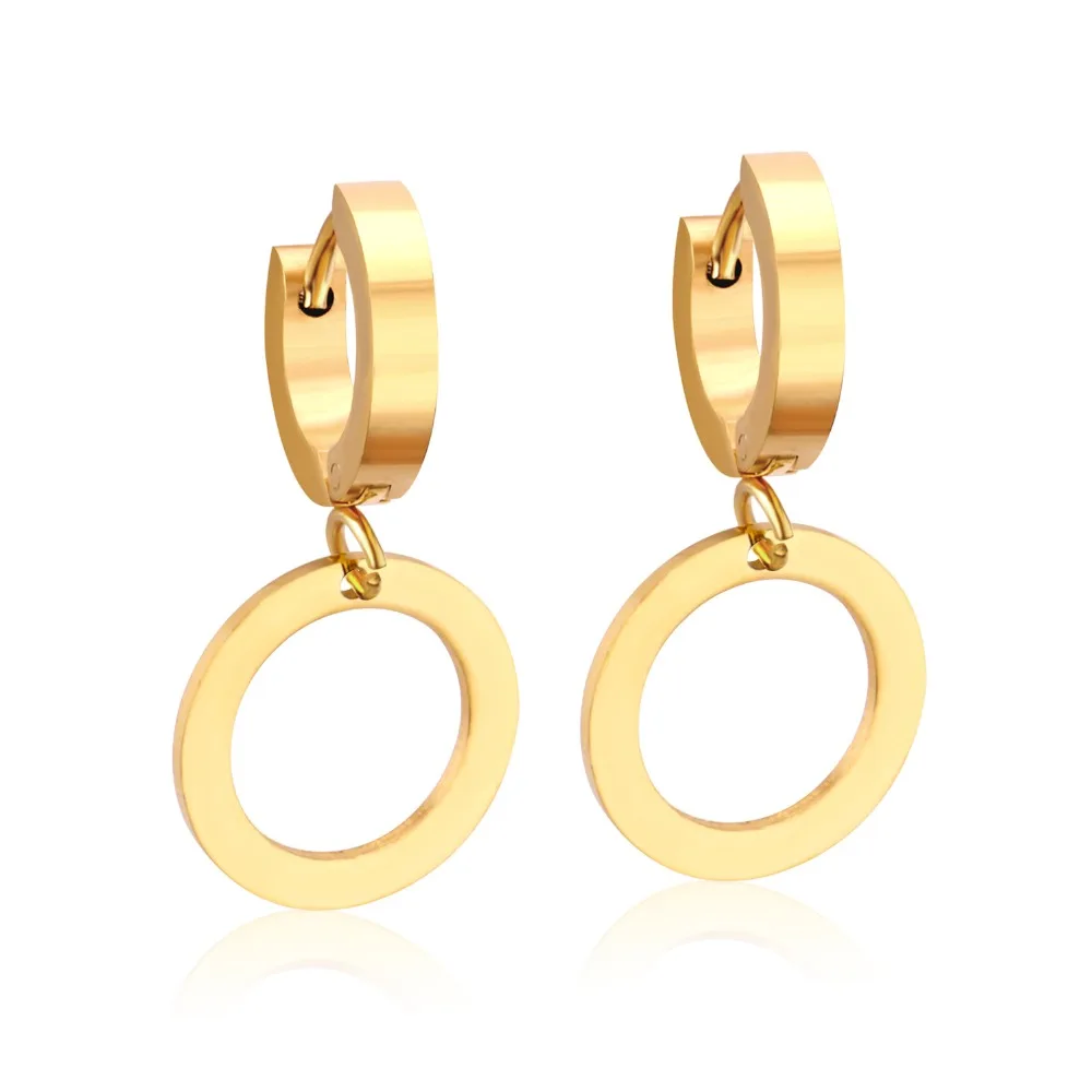 Роскошные круглые серьги кольца класса ci из нержавеющей стали модные ювелирные