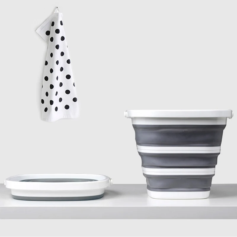 Напольное ведро 10л в форме сердца складное для рыбалки промоакция мытья