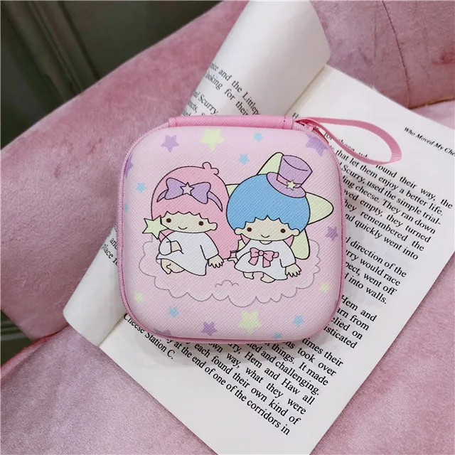 9,4 см* 9,4 см коробка для наушников на молнии Сумка Медведь Даффи Мелодия Cinnamoroll Единорог Улица Сезам шаблон