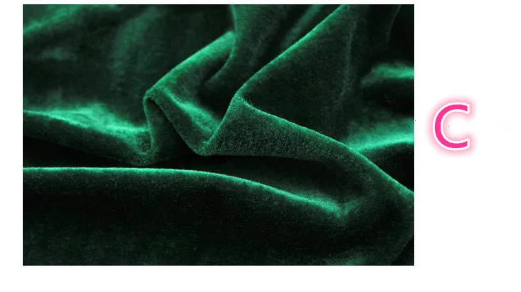 C Dark green Плюшевая бархатная ткань лоскут размером 100*160 - Цвет: C Dark green