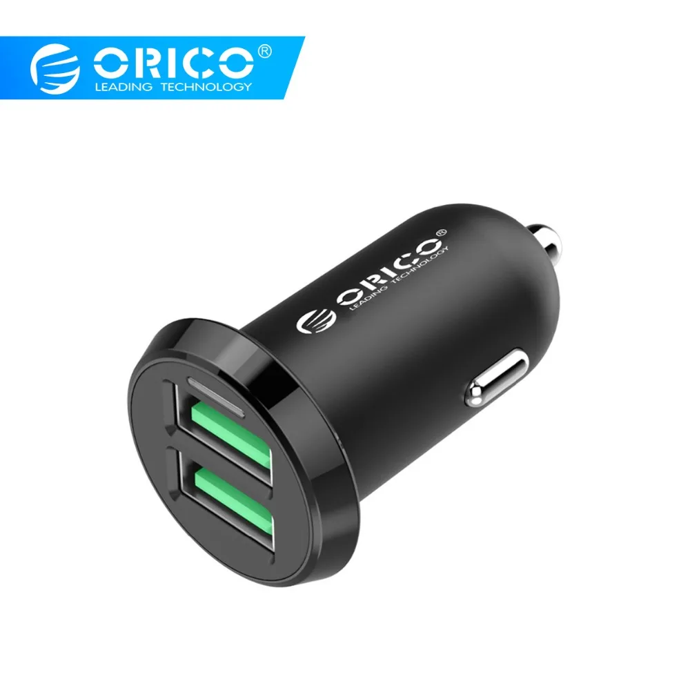 Автомобильное зарядное устройство ORICO Dual USB 2.4A с интеллектуальным выходом 17 Вт