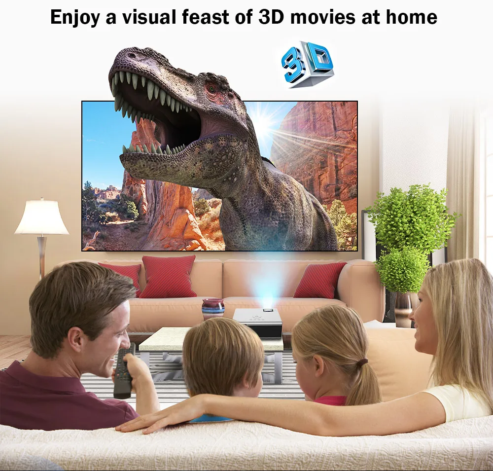 CRENOVA новейший светодиодный проектор HD 1280*720P Android 6.0OS 3800 люмен Домашний кинотеатр кино Android проектор с Wi-Fi Bluetooth