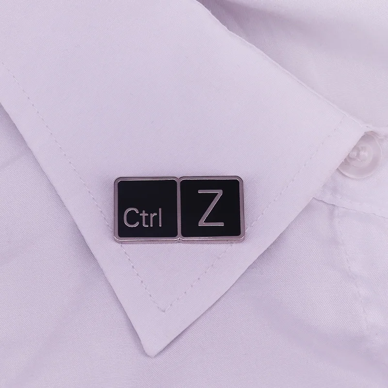 Ctrl Z нагрудная булавка гик Подарочная клавиатура значок