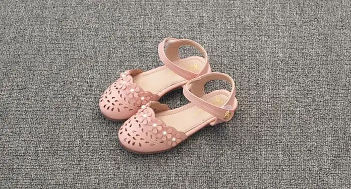 SL004-Pink Bekamille/детские сандалии для девочек; детские сандалии; Летняя обувь с мягкой подошвой; дышащая обувь ярких цветов в стиле ретро с вырезами и жемчужинами - Цвет: SL004-Pink