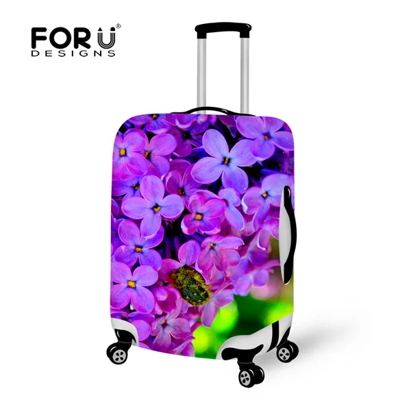 FORUDDESIGNS толстый водостойкий багажный Защитный чехол S/M/L Красный 3D Розовый Дорожный чемодан дождевые Чехлы для 18-30 дюймов Чехол для тележки - Цвет: C0775