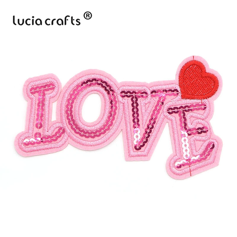 Распродажа! Lucia crafts 1 шт./3 шт. блестки надписные с надписью Love железный знак
