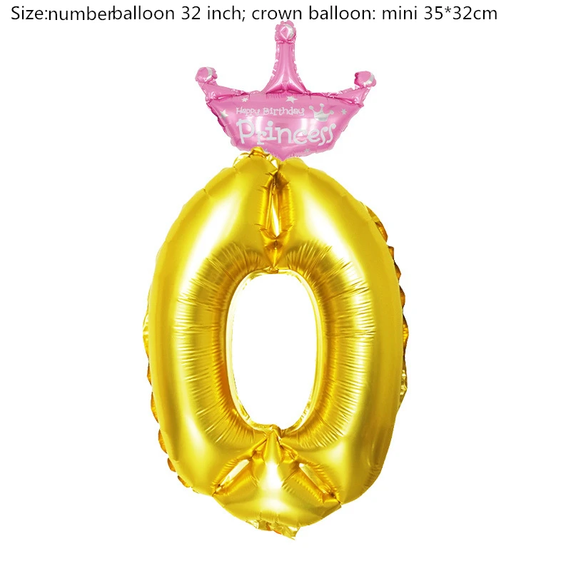 32-дюймовый Золотой Фольги номер шары 18 первый день рождения babyshower украшение