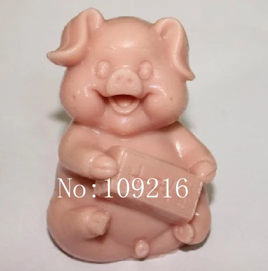 1 шт. 3D Золотые брусья Свинья (ZX992) Силиконовые ручной работы мыло формы поделки DIY