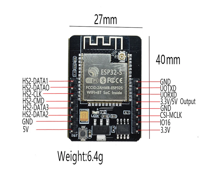 ESP32-CAM беспроводной доступ в Интернет Wi-Fi модуль ESP32 серийный wi-fi ESP32 CAM макетная плата 5V Bluetooth с OV2640 Камера модуль