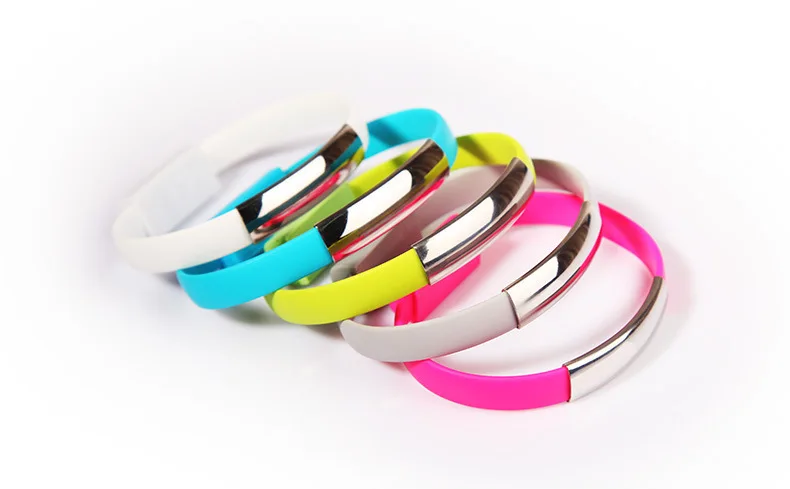 100 шт./лот мобильный телефон с браслетом кабель Micro USB для передачи данных зарядный