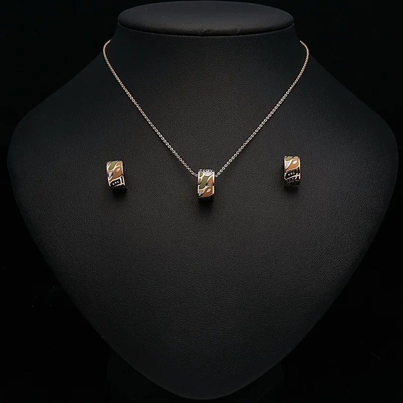 Ожерелье/серьги R&ampX Fashion Joias сердце брачные украшения Ouro Jewelry Sets Dubai Sieraden Fine Girls Engagement Gift Costume on.