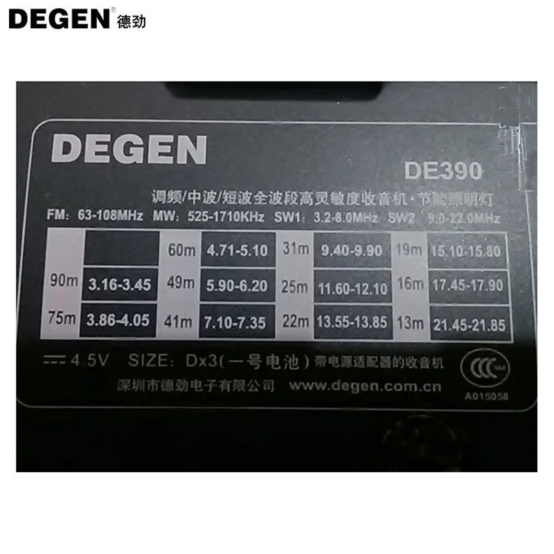 Абсолютно портативный DEGEN DE390 Радио FM-Stereo/MW/SW DSP мировой диапазон цифровой приемник локальная чувствительность приемник