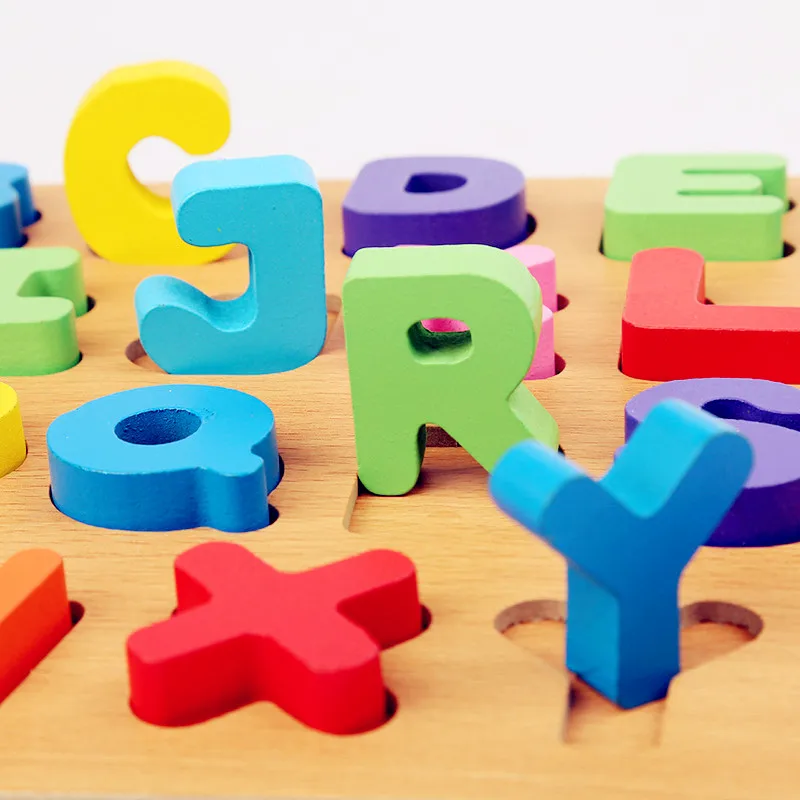 New Wooden Baby Toys Numbers and letters Jigsaw Puzzle Educational | Игрушки и хобби