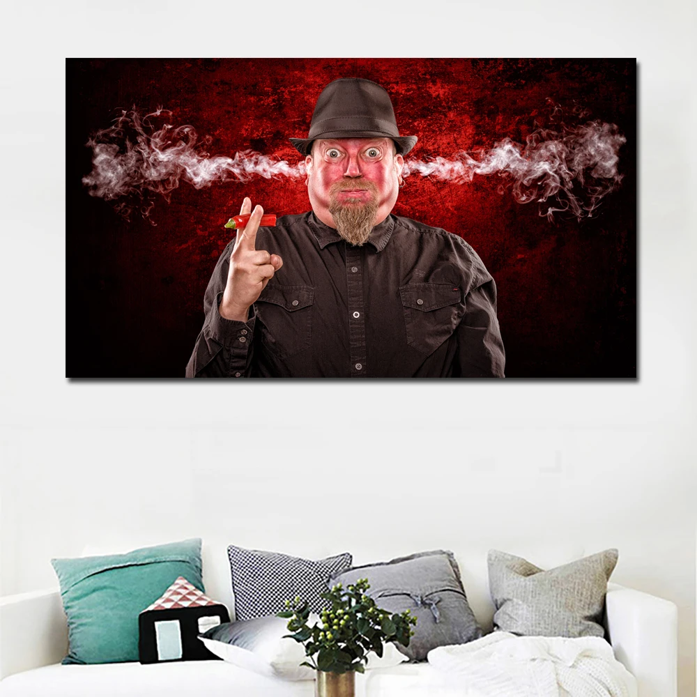 HD печатает Для мужчин есть перец уха для абстрактный художественного портрета