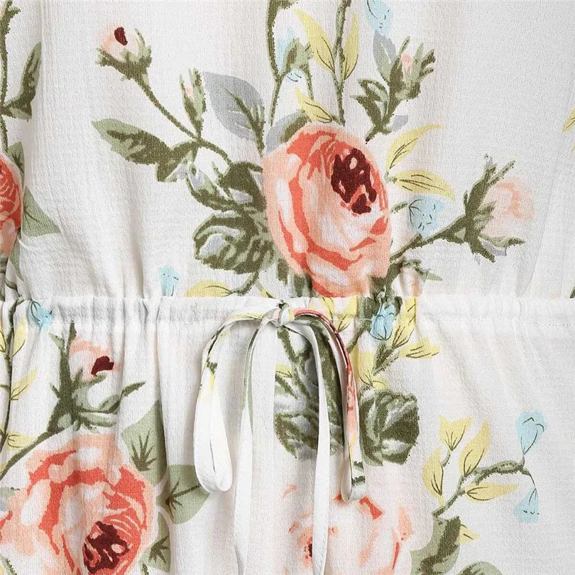 Женский богемный повседневный комбинезон с цветочным принтом новинка 2019 модный