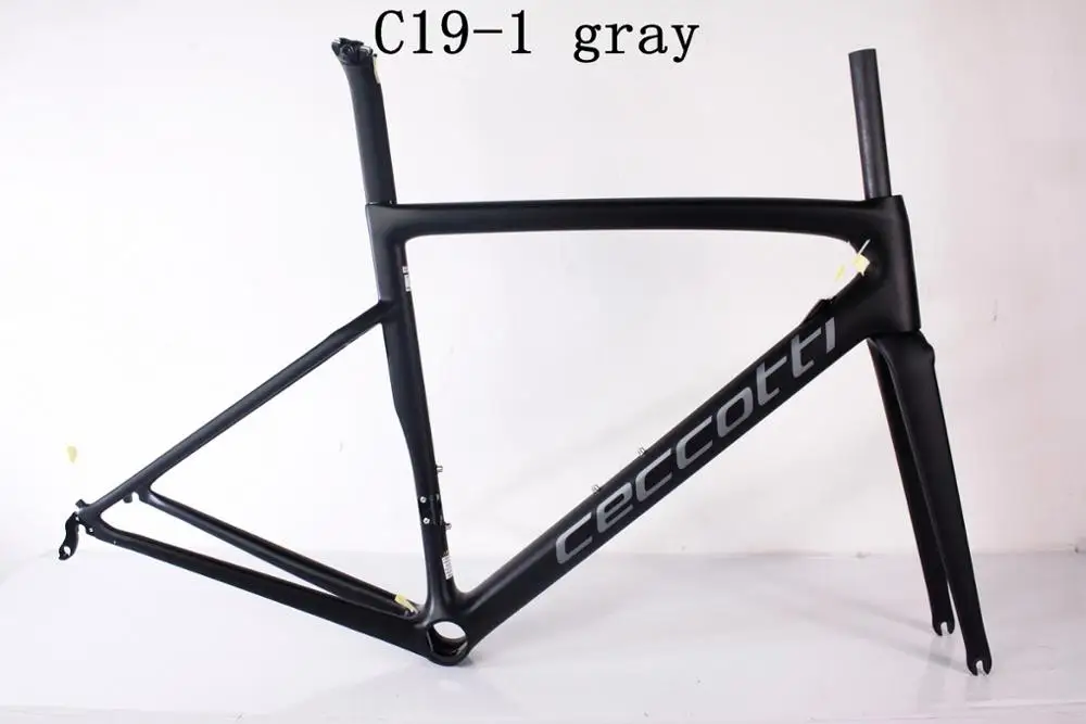 2 Dc019 ceccotti карбоновая рама для дорожного велосипеда Toray PF30/BB30/BSA рама+ вилка+ подседельный штырь+ зажим+ гарнитура - Цвет: 2