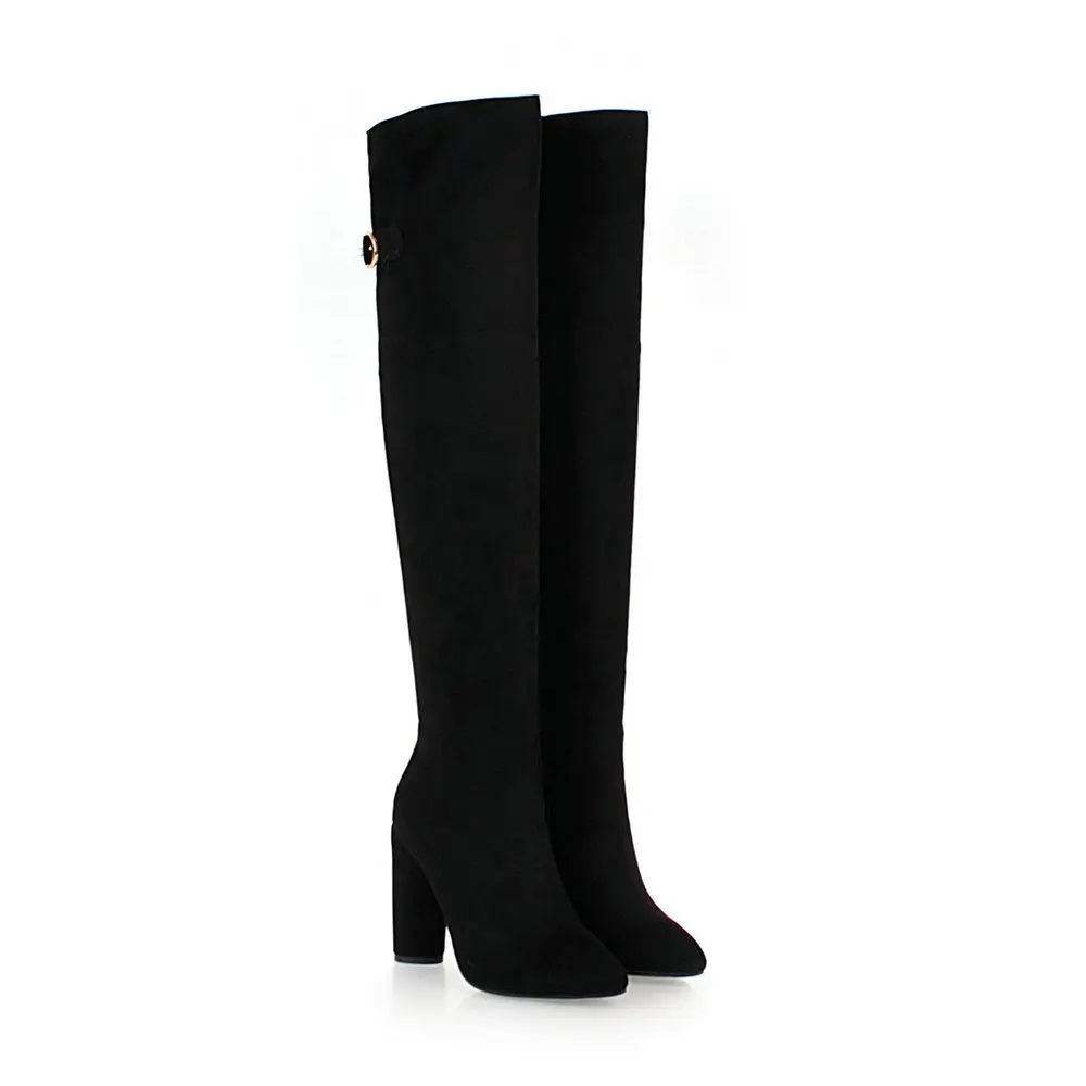 AIWEIYi Thigh High Over The Knee Boots For Women Shoes Round Heel Super Heels Long Bottine Femme | Обувь
