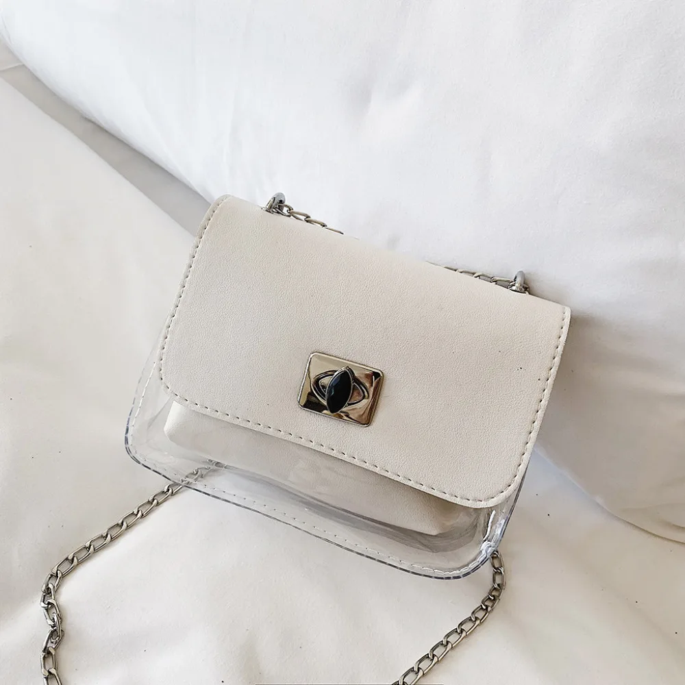 Женские сумки на одно плечо прозрачные сумки-мессенджеры с цепочкой модная