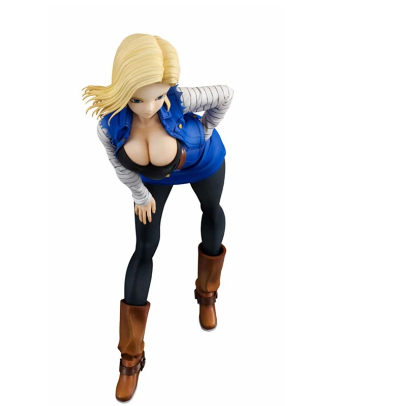 19 см игрушечные фигурки из игры Dragon Ball DBZ (“Android 18 лазурь пикантные Аниме Фигурки