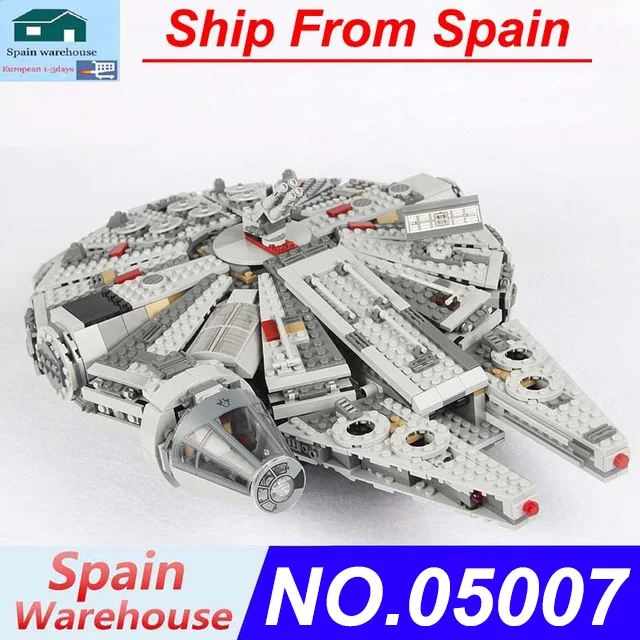 NO Original Box Конструктор King Bricks 05007, Звездные войны, корабль, Сокол, Звездный Корабль, Lepinblocks, набор строительных блоков, 75212 75105, игрушки для детей, подарок - Цвет: NO Original Box