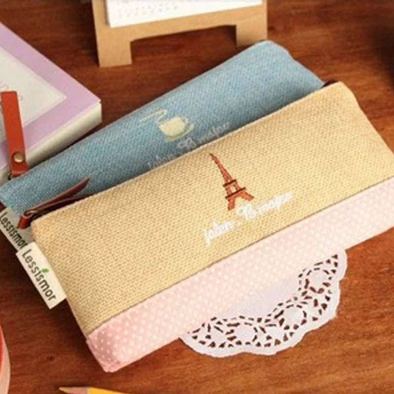 Винтажный креативный чехол для карандашей с изображением Эйфелевой башни