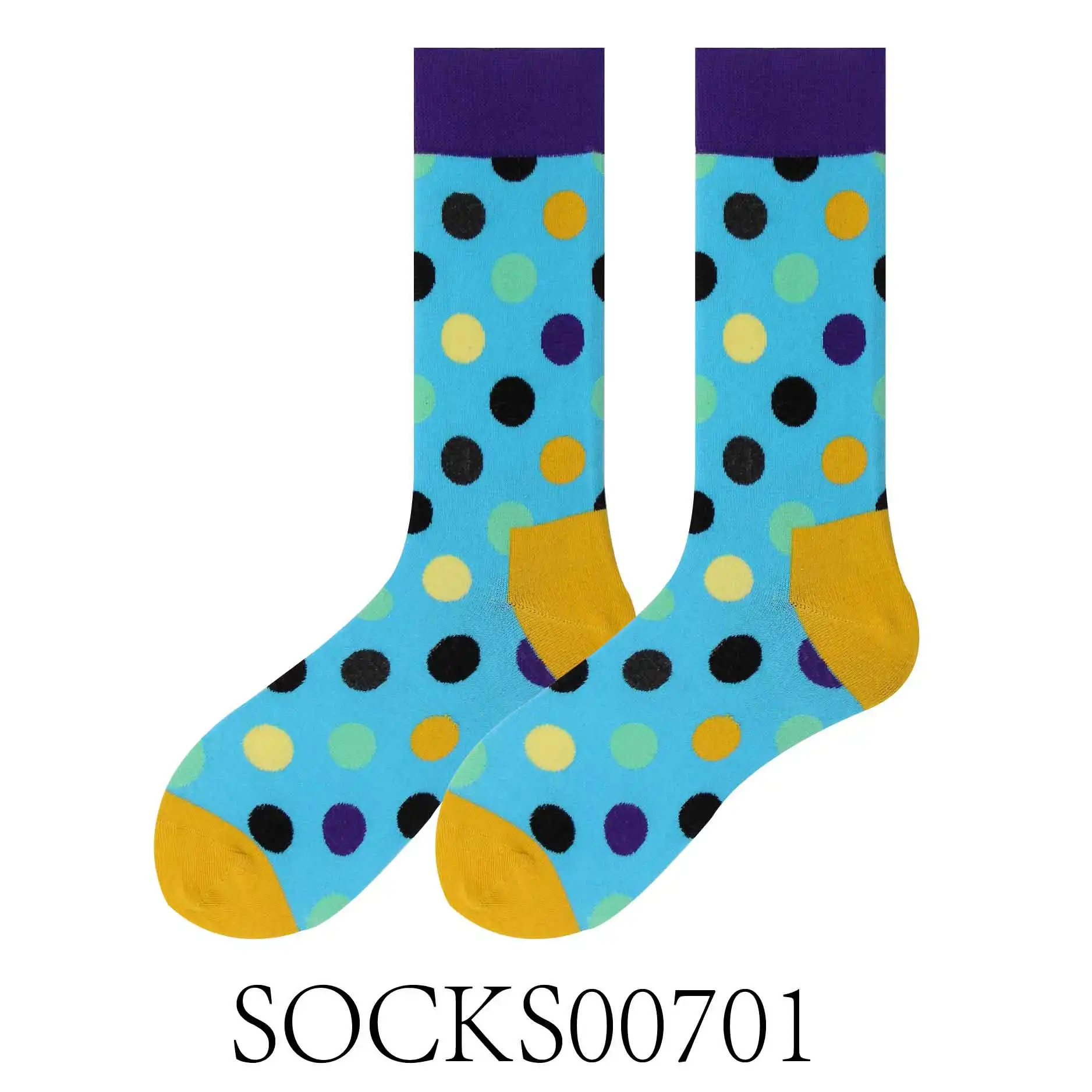 SOCKS00701 Носки из чесаного хлопка для пары на весну, лето и осень, вечерние носки в горошек с рисунком в виде фруктов и бриллиантов для деловых поездок и отдыха - Цвет: SOCKS00701