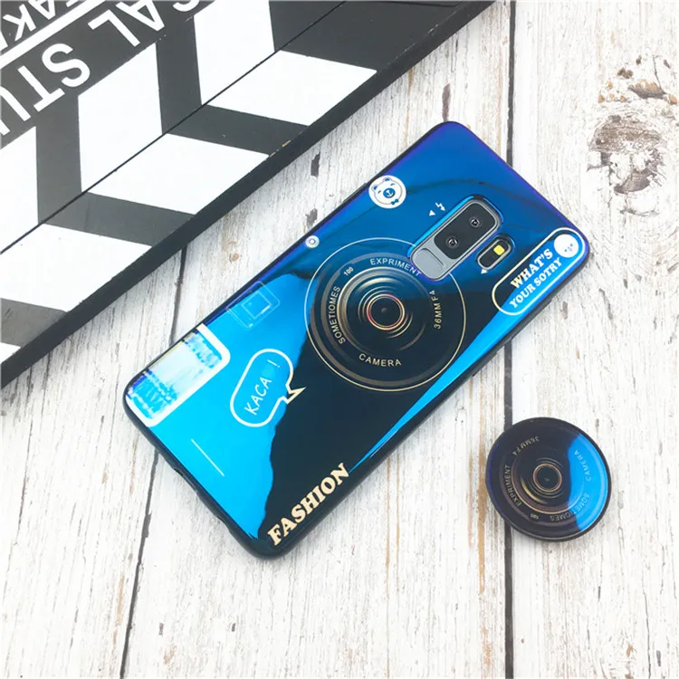 3D мобильный телефон с подставкой чехол для Samsung Galaxy S8 S9 S10 Plus note 8 Note 9 силиконовый