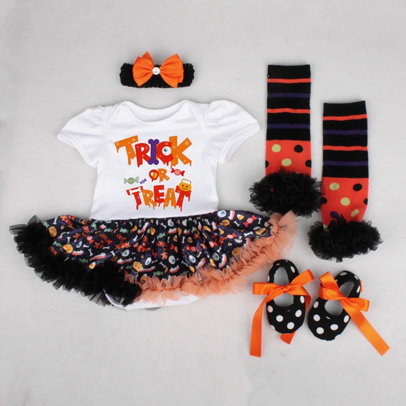 4 шт. Одежда для новорожденных напечатан тыквами летний хлопковый Детский