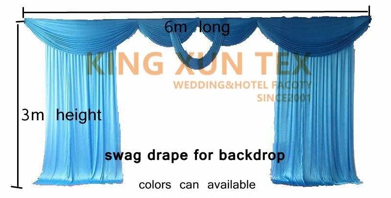

Nice Looking 3m x 6m Drape Swag With Sequin Fabric Fit For Wedding Backdrop Photo Booth Decoration