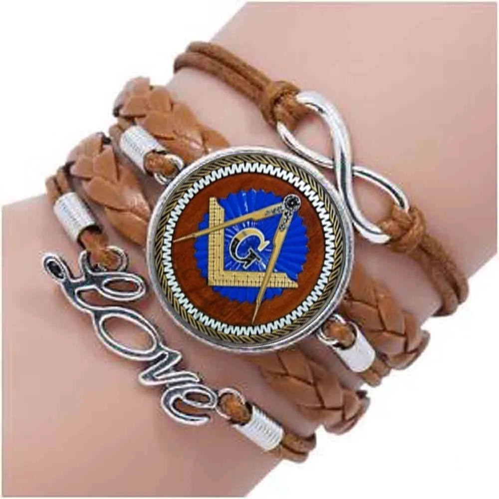 

Steampunk Masonic free Mason Freemason Illuminati bracelet Satanism bracelet women men vintage gift chain toy