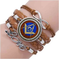 steampunk masonic free mason freemason illuminati bracelet satanism bracelet women men vintage gift chain toy