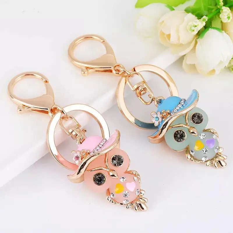 Новинка брелок для ключей в виде совы из смолы милый мультяшный автомобиле