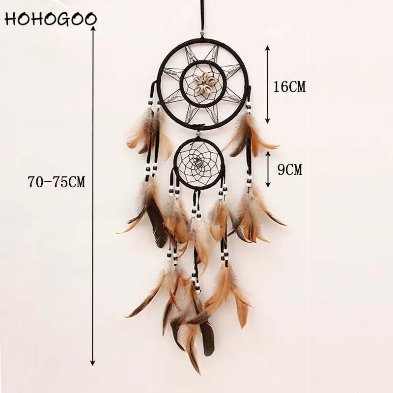 HOHOGOO 1pc Indian Style Dream Catcher Feather Crafts Wall Hanging Car Home Decoration Wedding Birthday Party Gift | Дом и сад