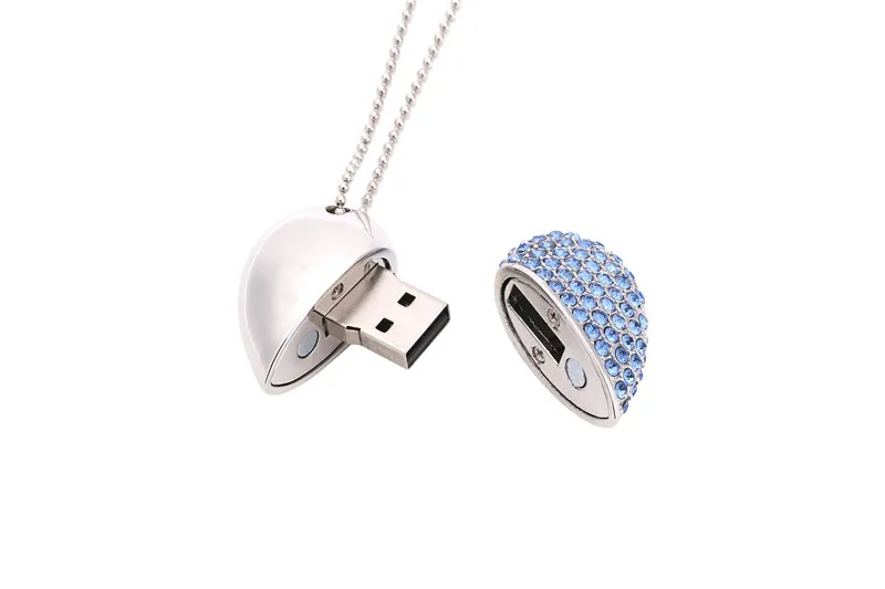Модные украшения, с кристаллами сердце USB флэш-накопитель memory stick 4 ГБ 8 ГБ 16 ГБ 32 ГБ подарки для девушек lover реальная емкость