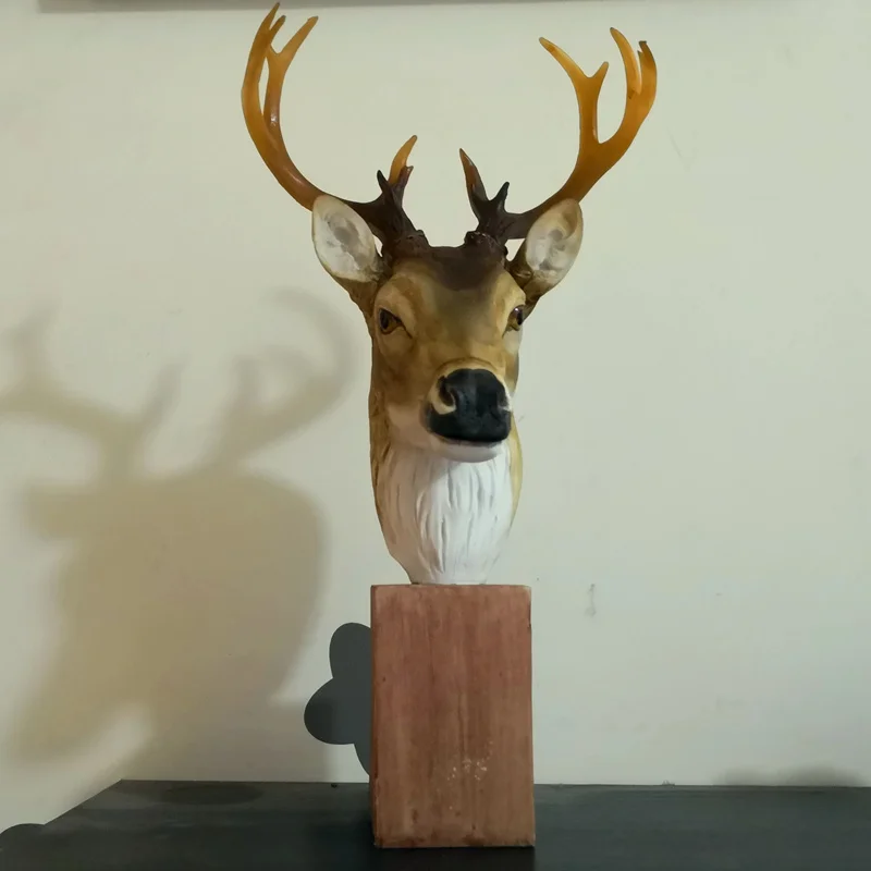 Уникальный продукт элегантный Олень голова стеклянная подставка Смола