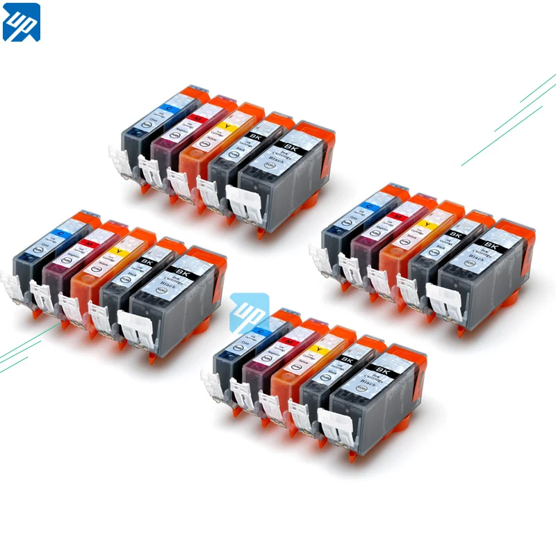 Фото черный Pgi-520 PGI 520 BK CLI 521 BK C M Y чернильный картридж для canon PIXMA MP540/MP550/MP560/MP620/MP630/MP640 принтер с чипом - Цвет: Фото черный